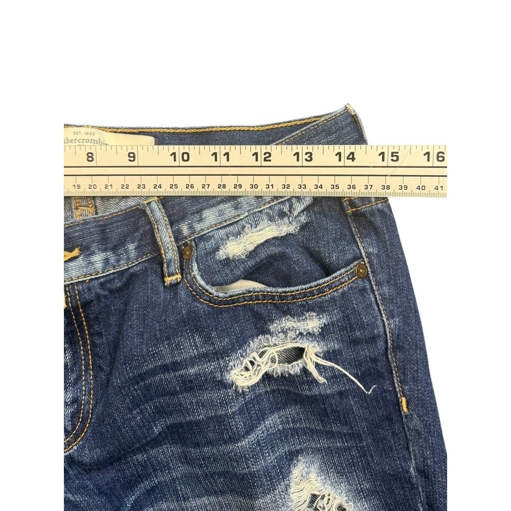 Abercrombie & Fitch Jeans Womens Size 6 Blue Jean Distressed New York - Picture 6 of 8